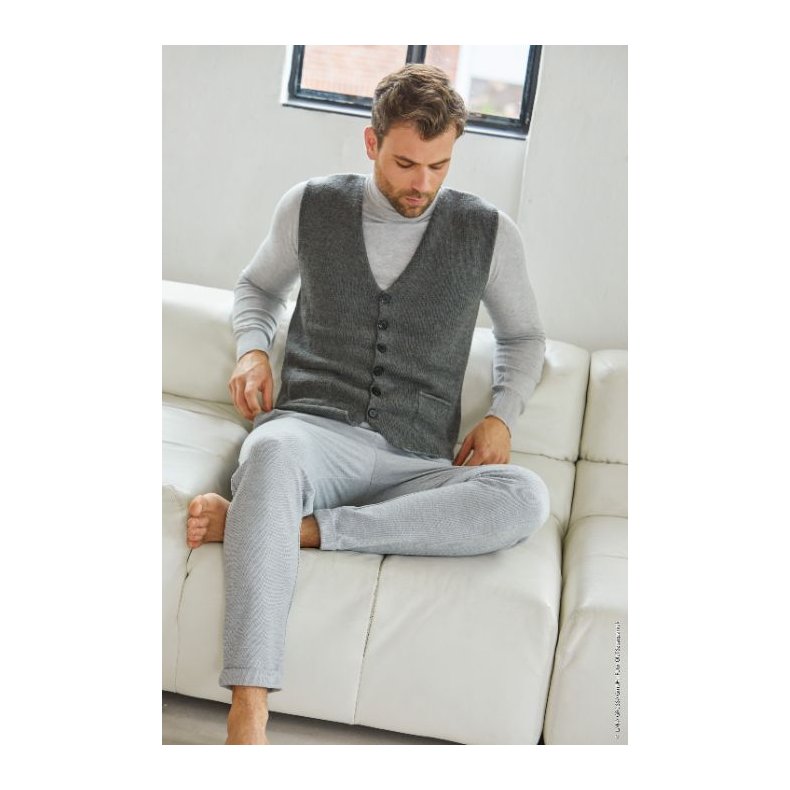 Opskrift Herre Vest Merino Uno p dansk som PDF